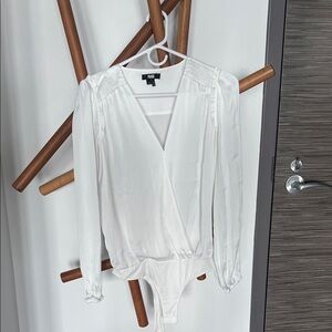 PAIGE White Long Sleeve Bodysuit